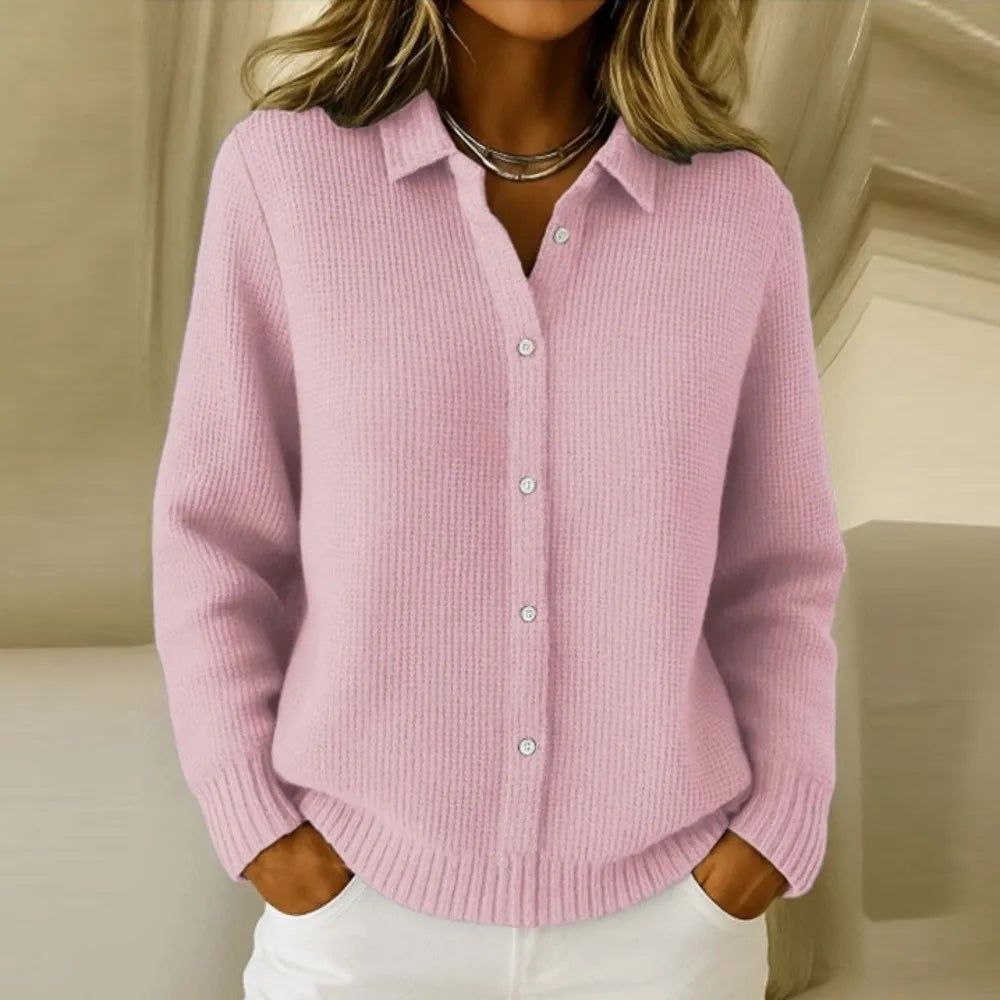 Arvelyn – Buttoned Soft Knit Sweater
