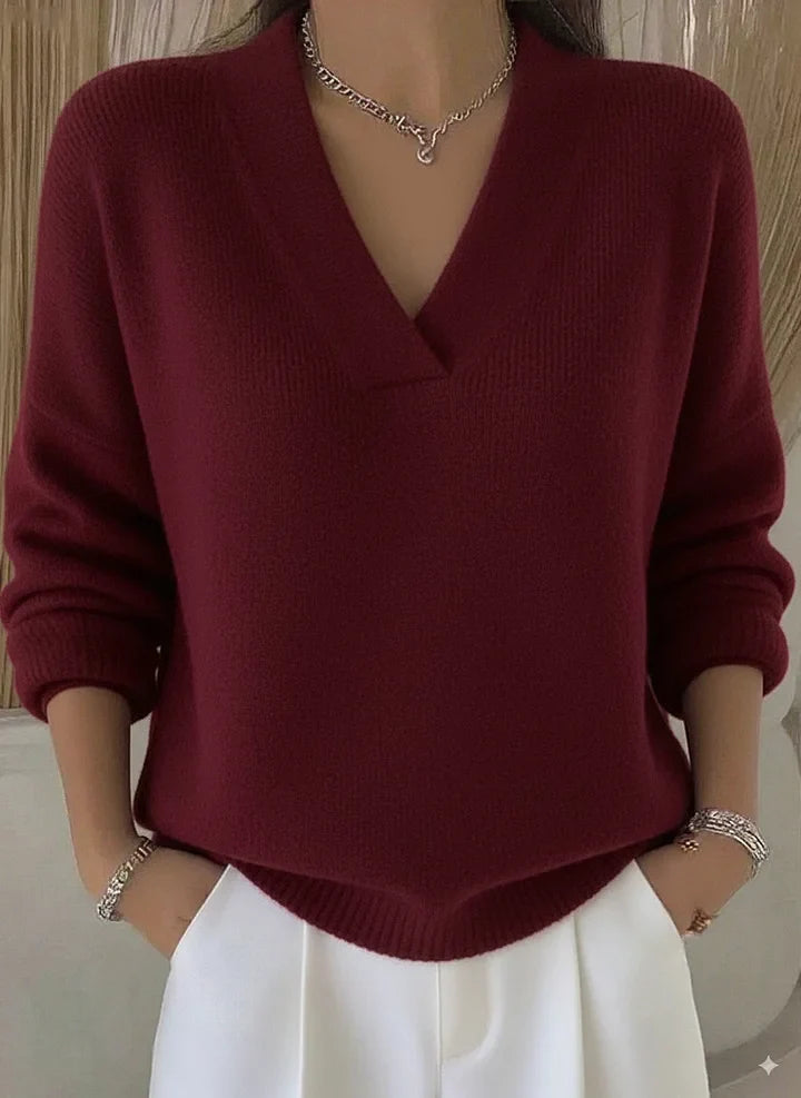 Lavenor – Soft Knit V-Neck Sweater