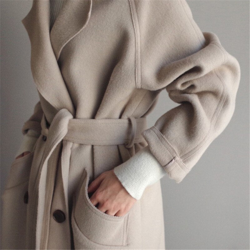 Anda™ |  Long Classic Wool Coat