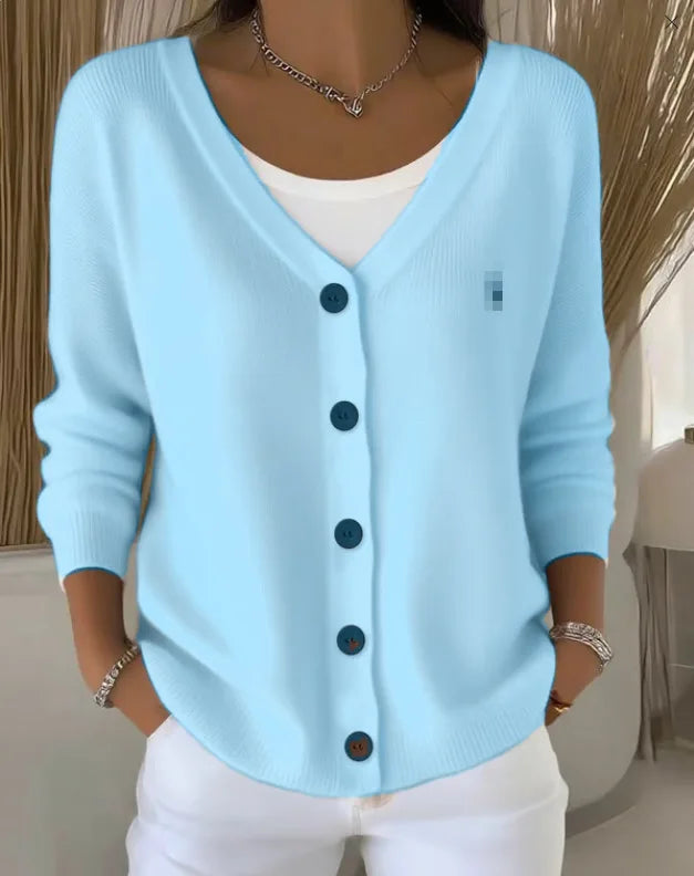 Lynavere – Soft Knit V-Neck Cardigan