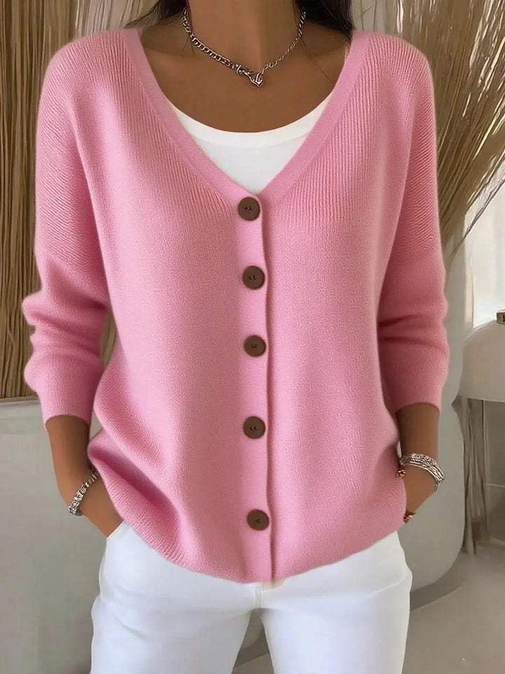 Lynavere – Soft Knit V-Neck Cardigan
