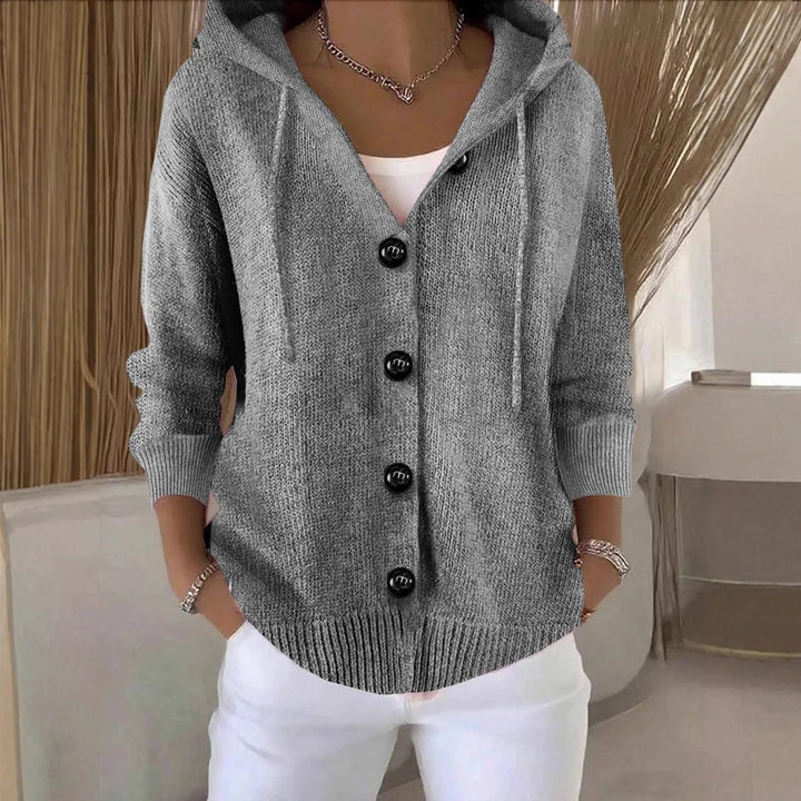 Valestra – Hooded Button Knit Cardigan