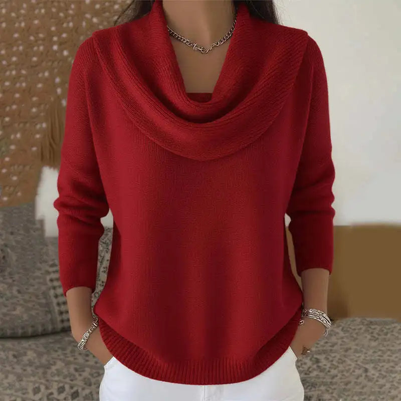 Arneselle – Stacked Collar Knit Pullover