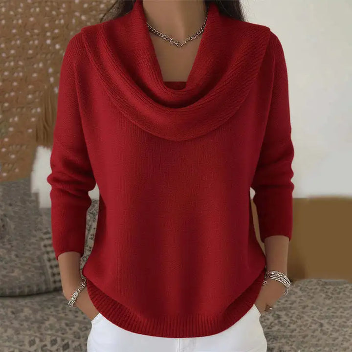 Arneselle – Stacked Collar Knit Pullover
