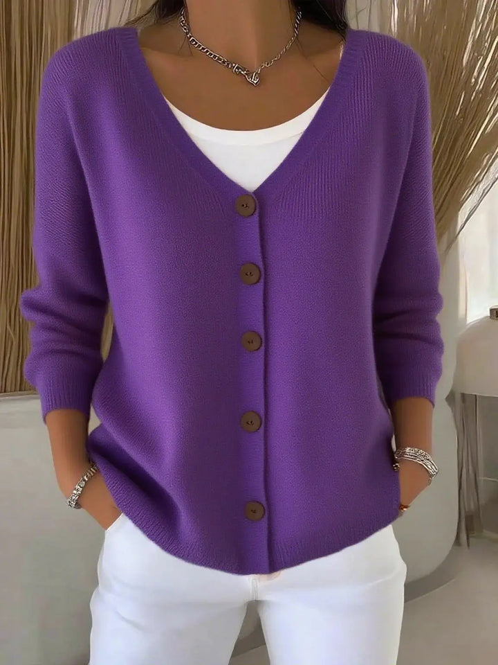 Lynavere – Soft Knit V-Neck Cardigan