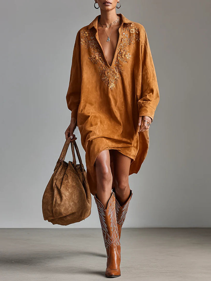 Elora™ | Embroidered Shirt Dress
