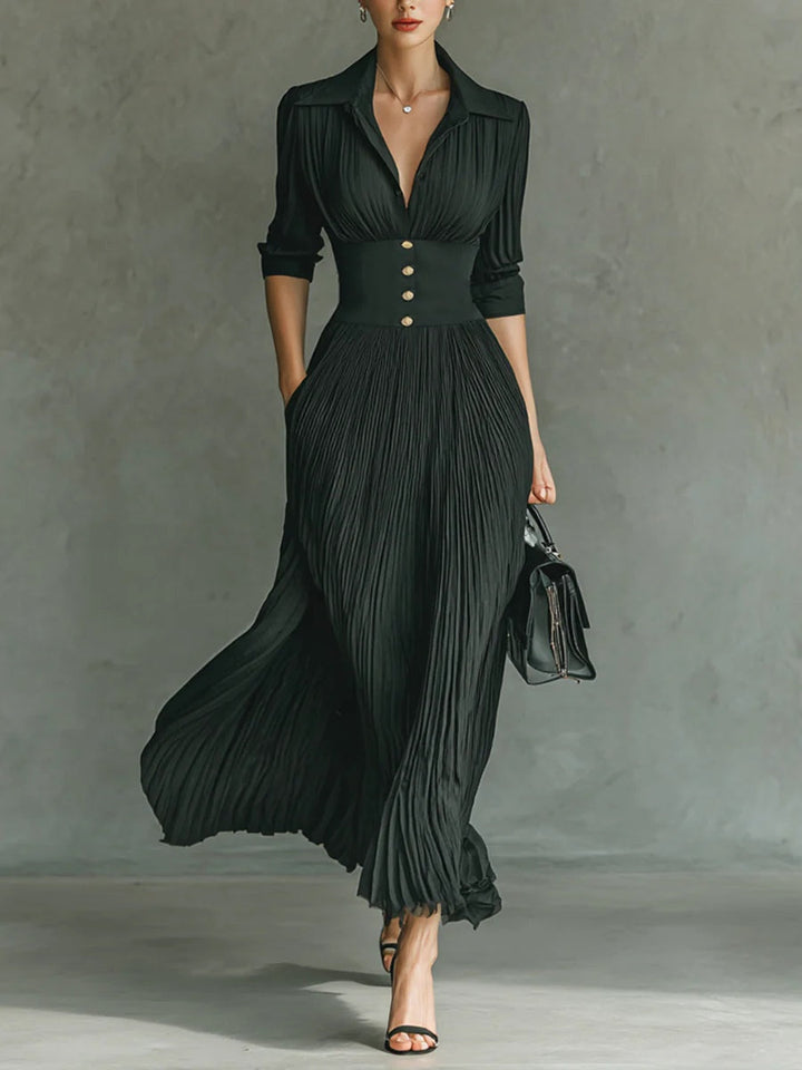 Celeste™ | Pleated Maxi Dress