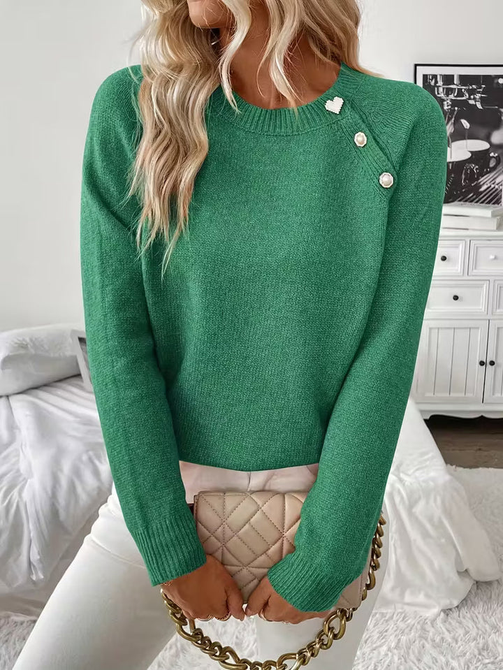 Hilarina™ | Long Sleeve Knitted Sweater
