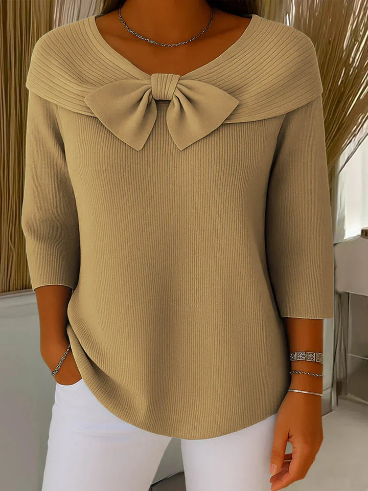 Liriavé – Feminine Bow Knit Pullover
