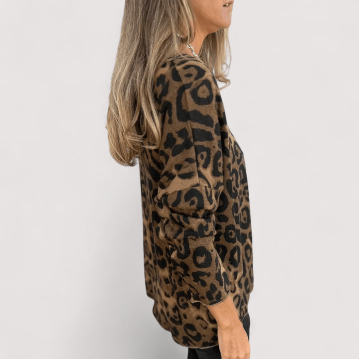 Astrid™ | Lightweight Leopard Print Top