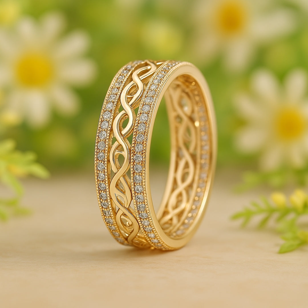 Elizabeth™ | Bright Hollow Gold Ring