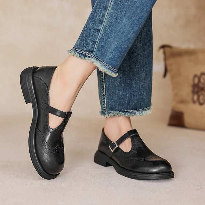 Everly & Rose | Elegant Mary Janes Made Of Leather